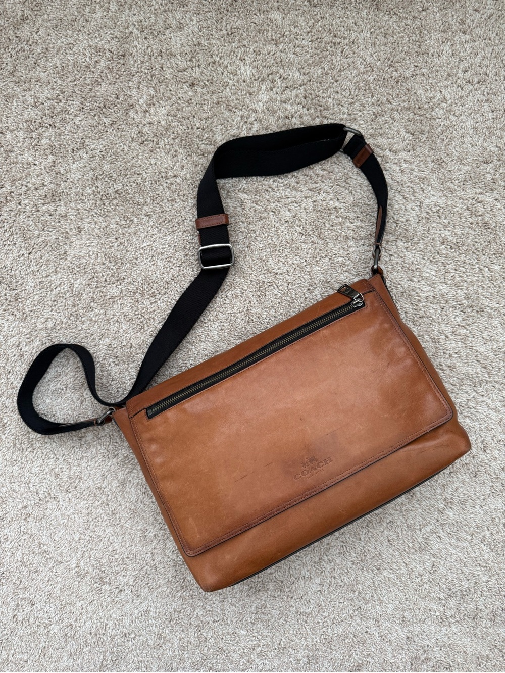 Coach Sullivan Leather Messenger Bag